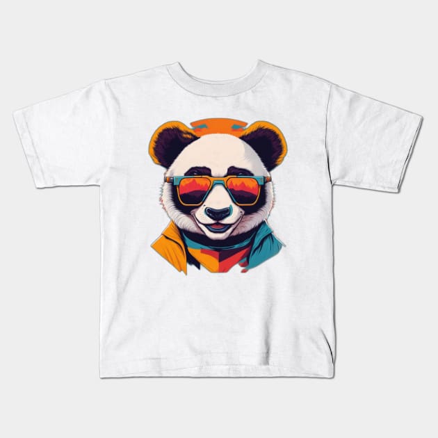 Cool Panda Kids T-Shirt by L3GENDS